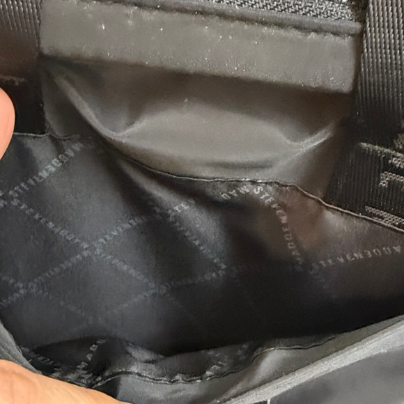 Steve Madden Black Geometric Backpack - Picture 6 of 7